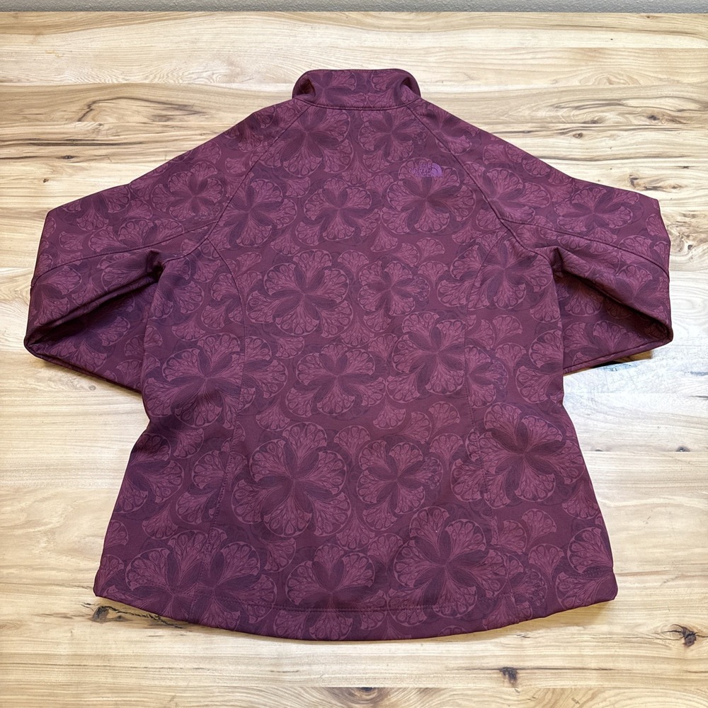 The North Face Women's Burgundy Apex Bionic Softshell Jacket Floral Size XL - Picture 8 of 8